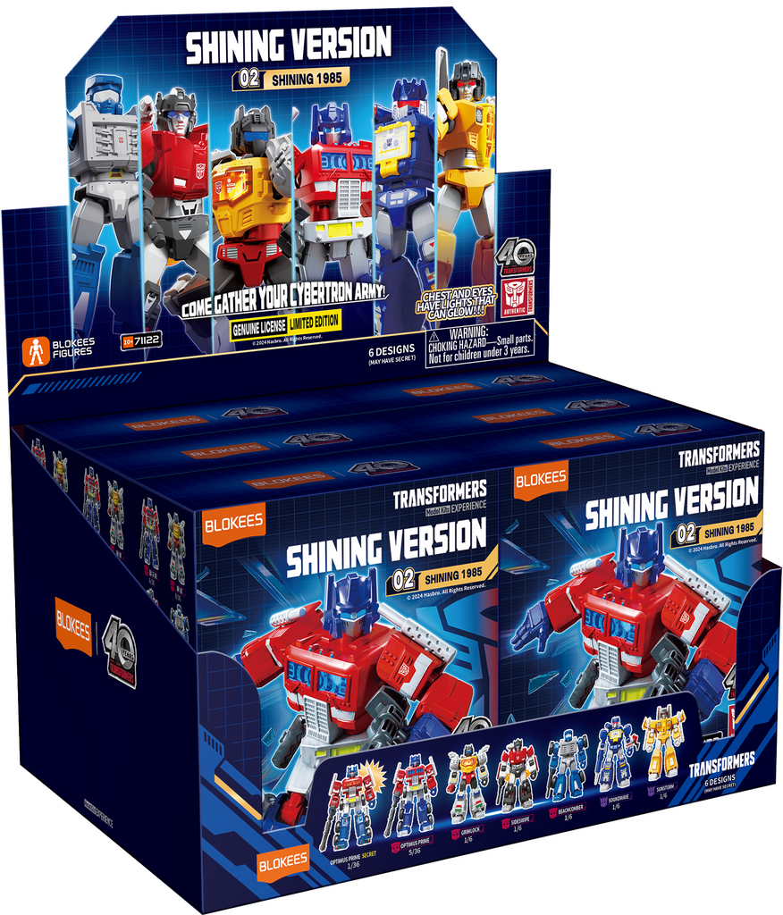 Blokees (Blind box) Superhero Toys, Building Model Kit for Children and Adults Figures PDQ (6 in 1) - Transformers Shining Version 02 - Shining 1985