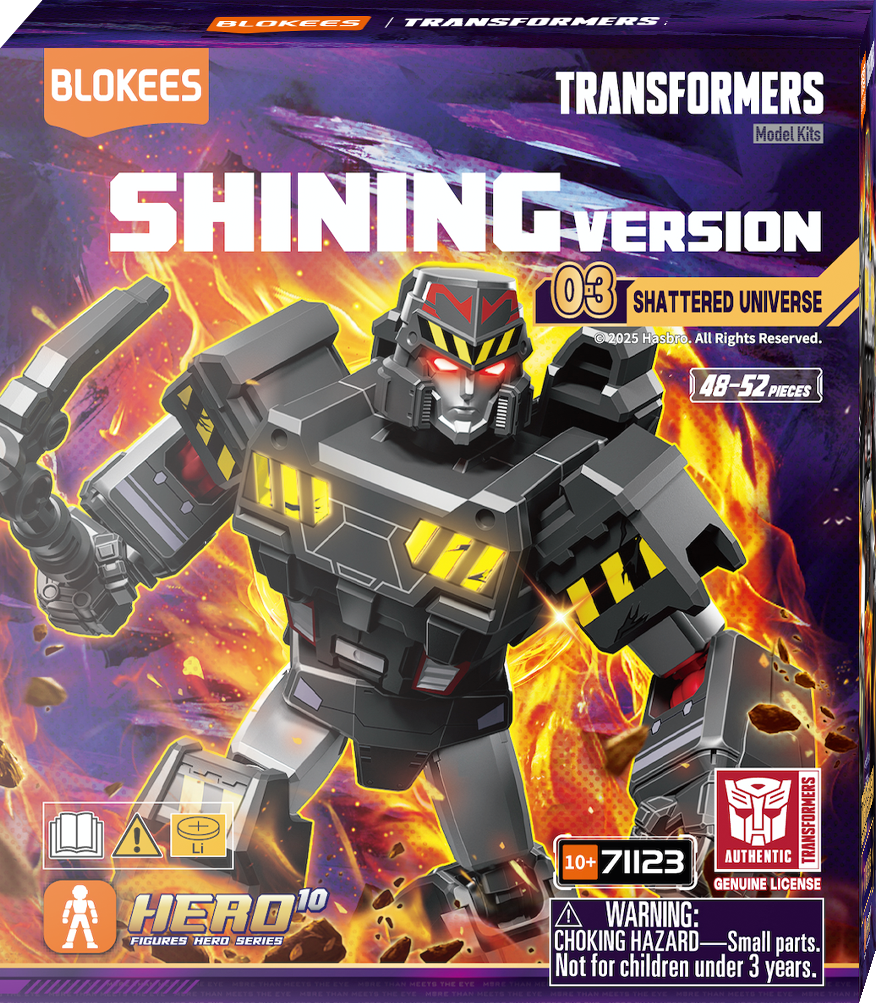 Blokees (Blind box) Superhero Toys, Building Model Kit for Children and Adults Figures PDQ (6 in 1) - Transformers Shining Version 03 - Shattered Universe