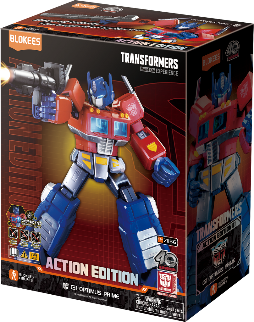 Blokees Figures - Transformers Superhero Toys, Building Model Kit for Children and Adults (Limited Model Kit) - G1 Optimus Prime (20cm)