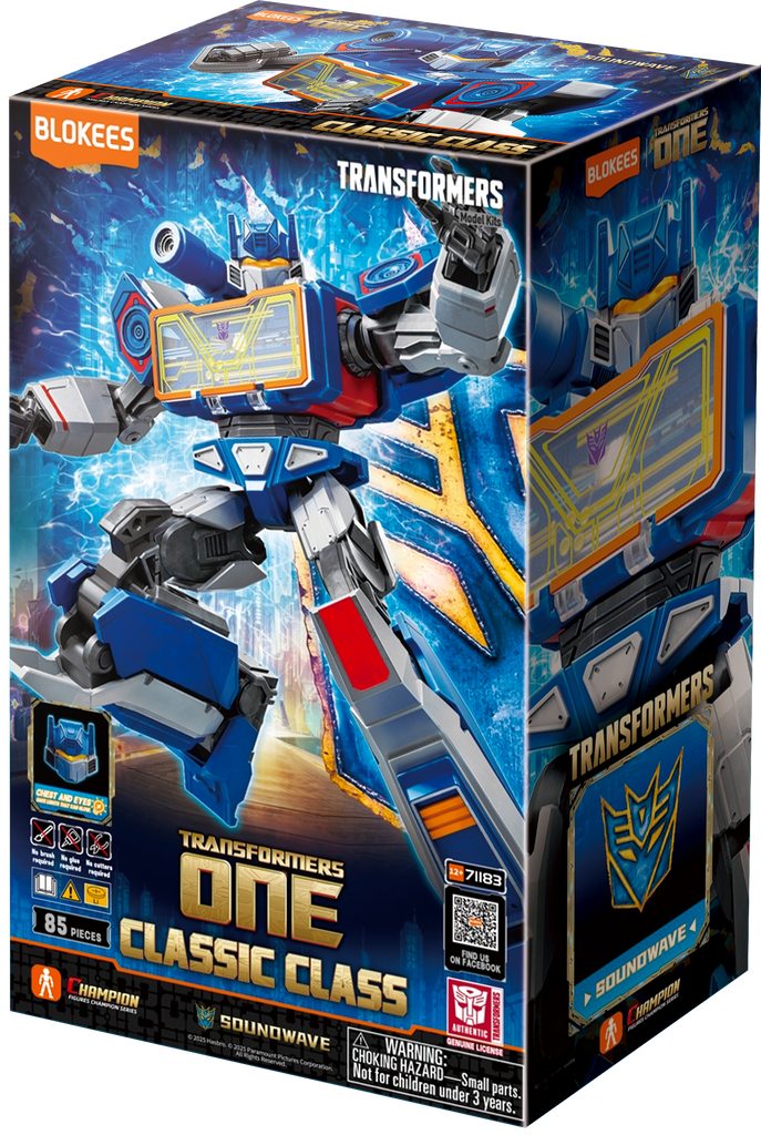 Blokees Figures - Transformers Superhero Toys, Building Model Kit for Children and Adults  Classic Class 17 - Soundwave (12.5 cm)