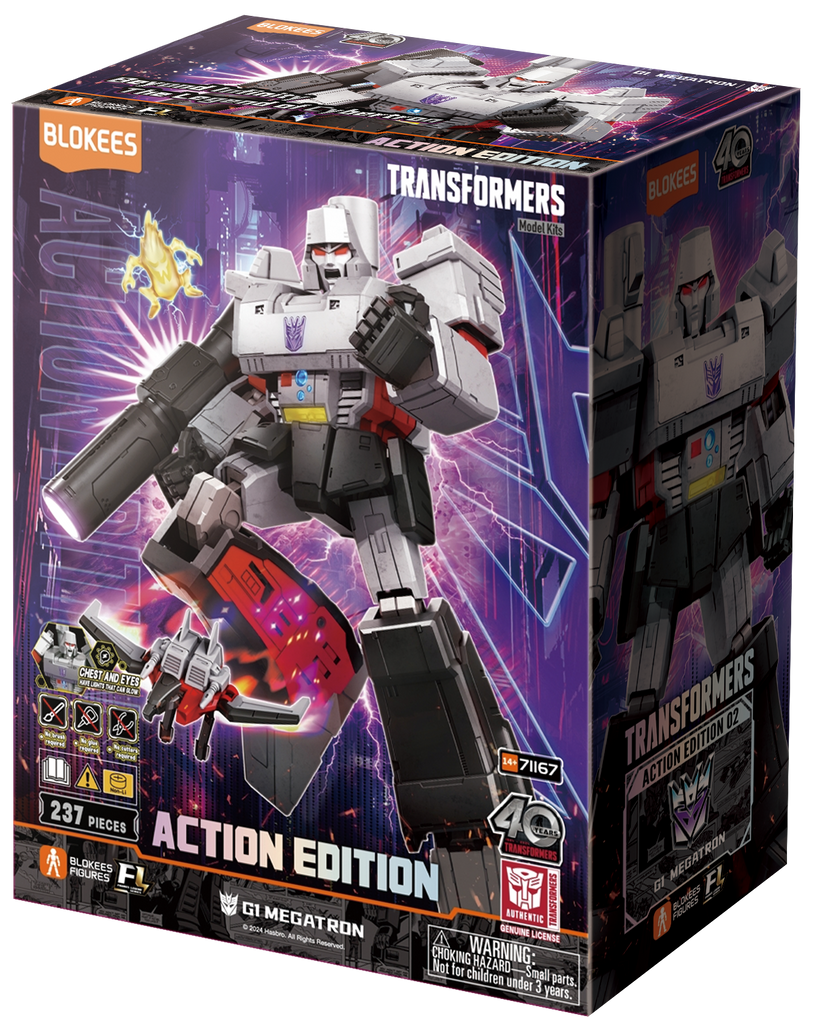 Blokees Figures - Transformers Superhero Toys, Building Model Kit for Children and Adults (Limited Model Kit) - G1 Megatron (20 cm)