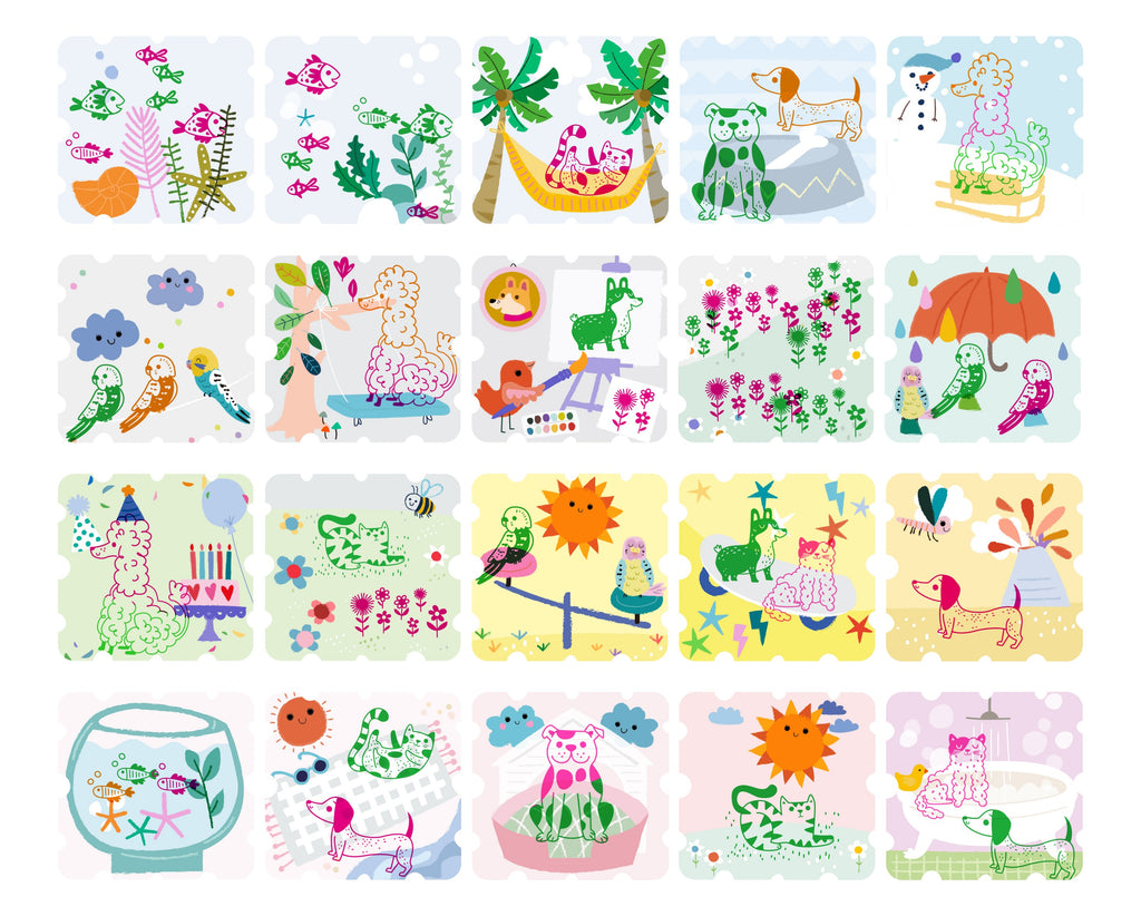 Haku Yoka Art To Go Stamp Art My Lovely Pets