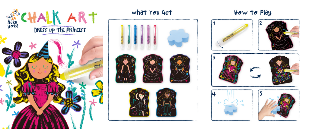 Haku Yoka Art To Go Chalk Art Dress up the Princess