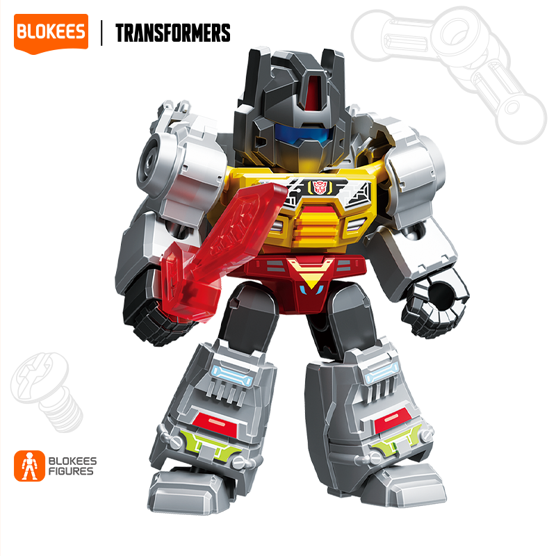 Blokees (Blind box) Superhero Toys, Building Model Kit for Children and Adults Figures PDQ (12 in 1) - Transformers Galaxy Version Defender 03 - Heavy Metal War