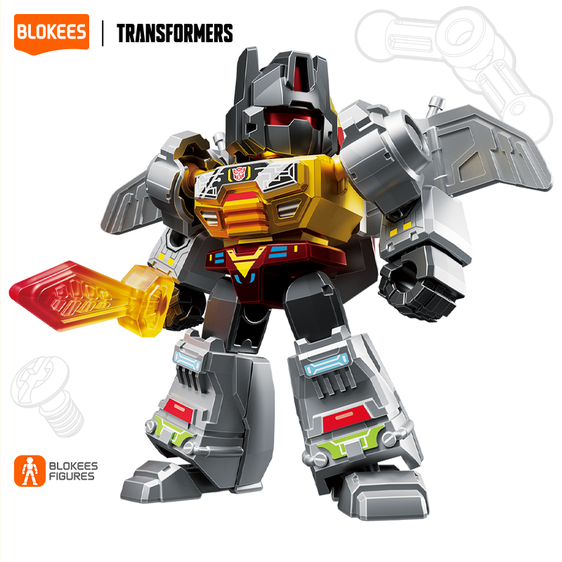 Blokees (Blind box) Superhero Toys, Building Model Kit for Children and Adults Figures PDQ (12 in 1) - Transformers Galaxy Version Defender 03 - Heavy Metal War