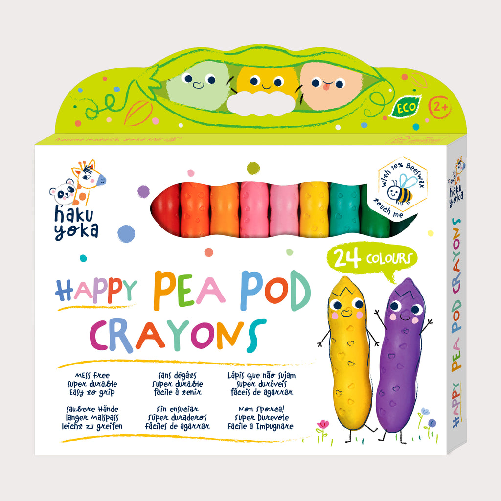 Haku Yoka Happy Pea Pod Crayons