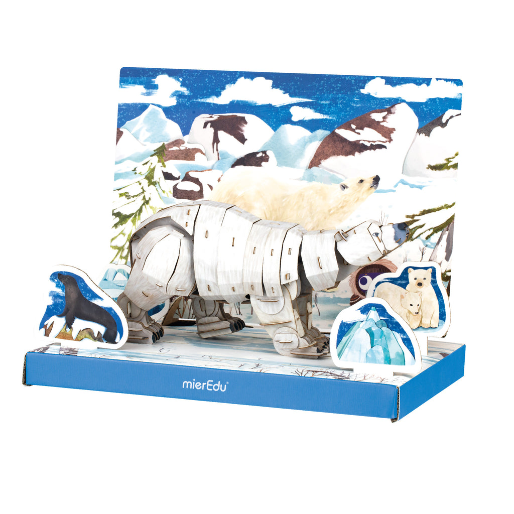 mierEdu Adjustable ECO 3D Puzzles - Arctic Animals