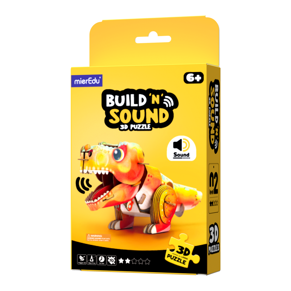 POPUZ BUILD 'N' SOUND 3D PUZZLE - Dinosaurs