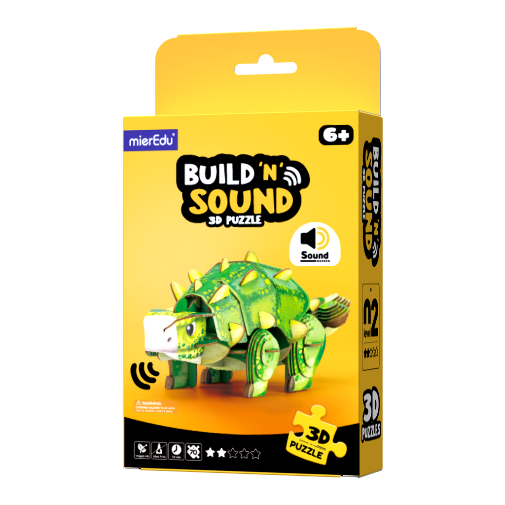 POPUZ BUILD 'N' SOUND 3D PUZZLE - Dinosaurs