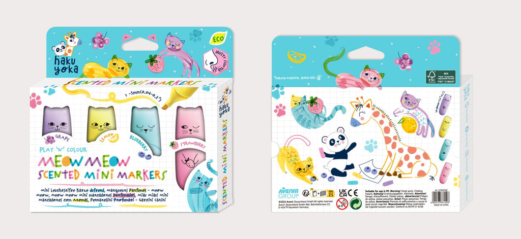 Haku Yoka Mini Markers- Meow Meow Scented