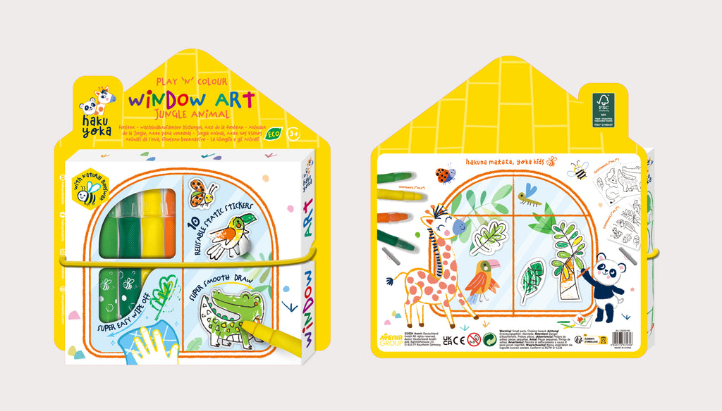 Haku Yoka Window Art-Jungle Animal
