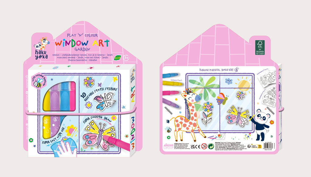 Haku Yoka Window Art-Butterfly Garden