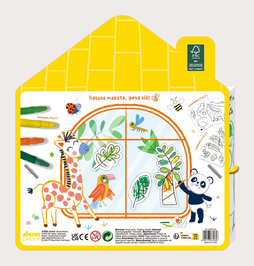 Haku Yoka Window Art-Jungle Animal