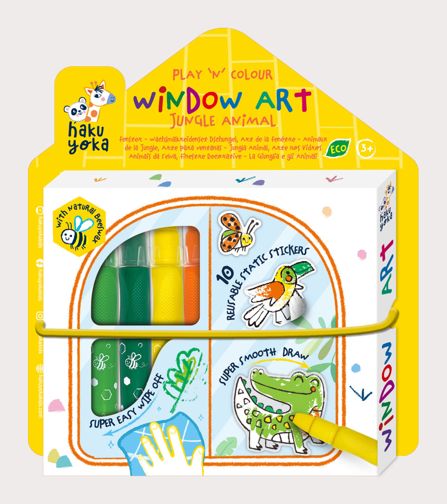Haku Yoka Window Art-Jungle Animal